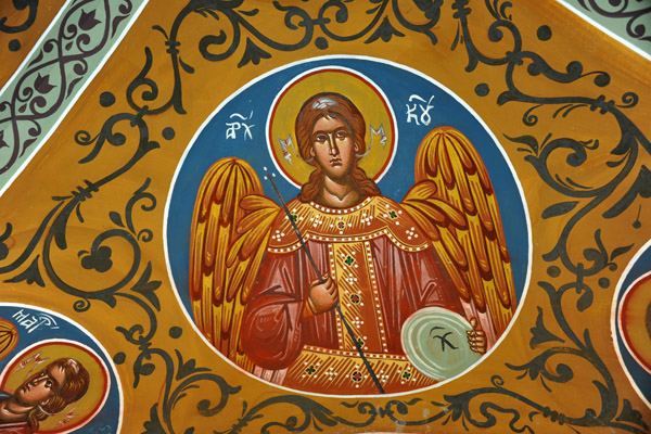 Medallion painting of the Archangel Gabriel