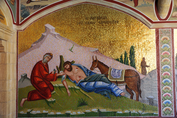 Mosaic of the Parable of the Good Samaritan - Kykkos