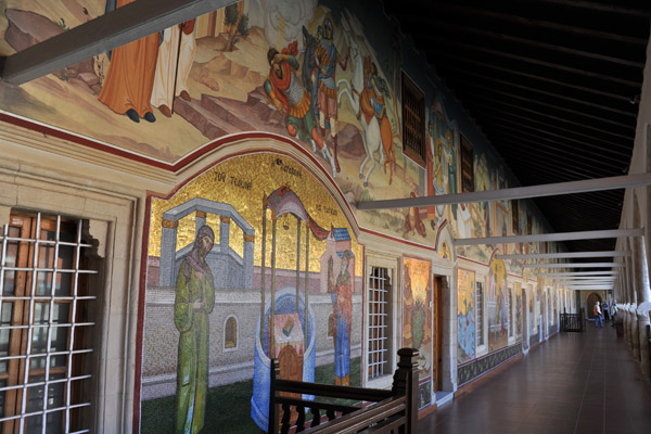 Upper gallery around the First Courtyard - Kykkos Monastery