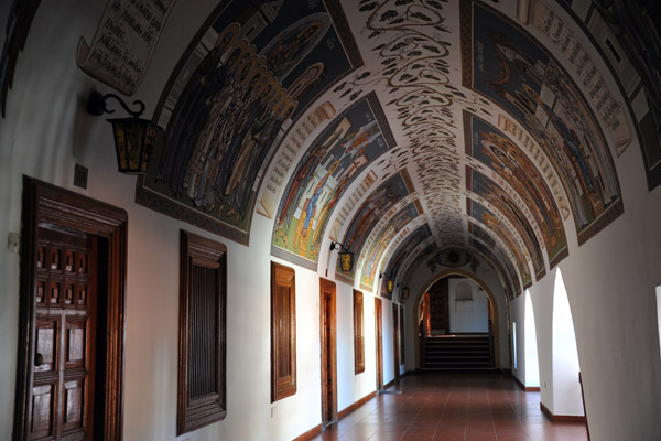 Arched ceiling painted with murals, Kykkos Monastery