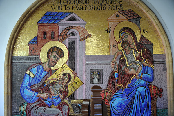 St. Luke with the Virgin and Child posing for the Icon of Kykkos 