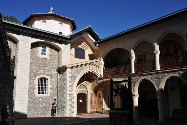 Inner Courtyard with the church of Kykkos Monastery (no photos)