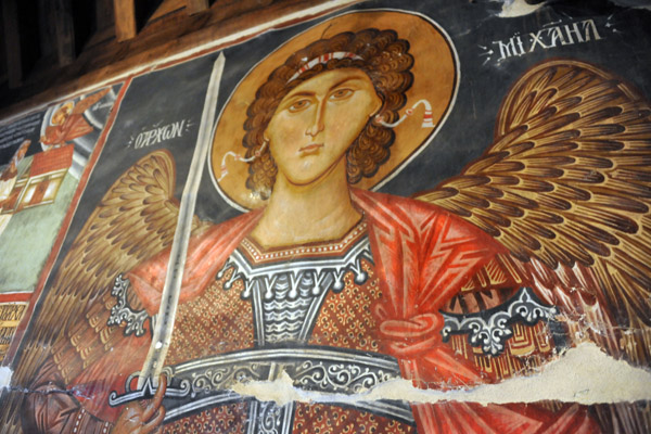 Mural of the Archangel Michael in his namesake church, Archangelos