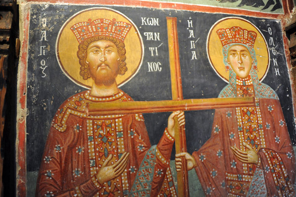 St. Constantine, the first Christian Emperor and his mother St. Helena, who brought many Christian relics to Cyprus
