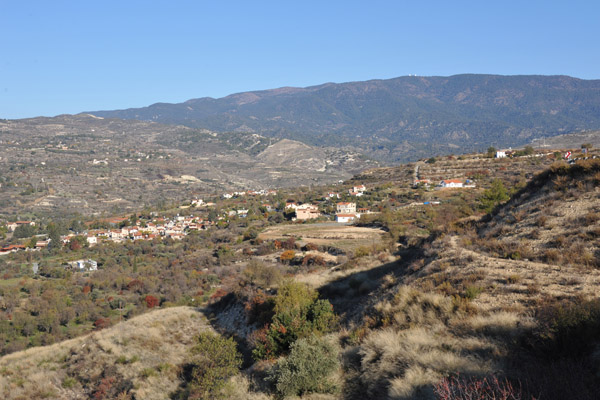 Driving from Limassol into the Trodos Mountains which occupy most of western Cyprus