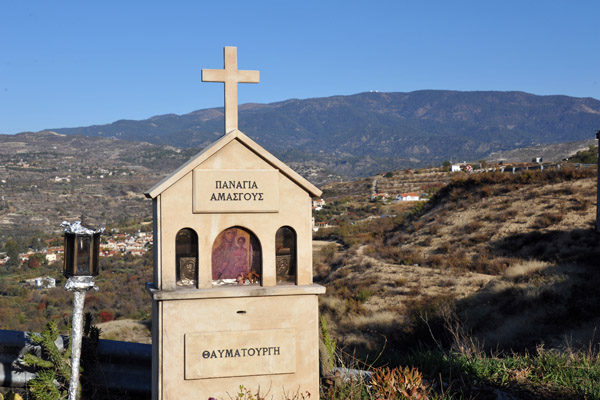 Roadside Greek Orthodox Shrine to the Virgin Mary - Panagia Amasgous