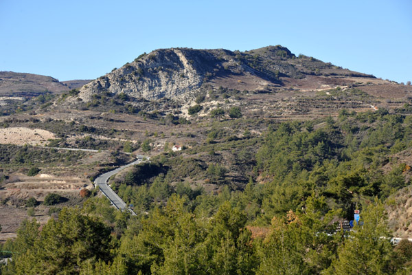 Road through the Trodos Mountains of western Cyprus