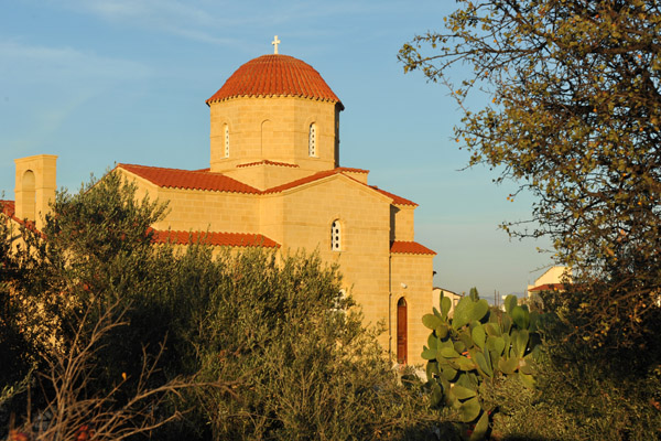 Sunset with the Greek Orthodox Church on the way to Nicosia