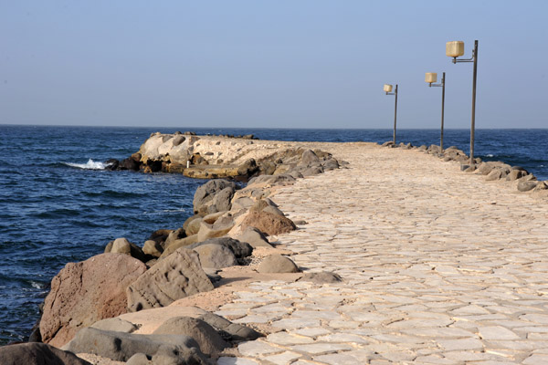 Stone jetty at Le Meridien President, Dakar