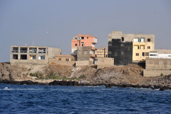 Houses on the coast of mainland Ngor 