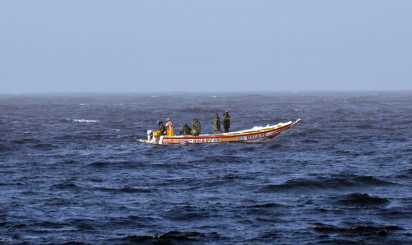 A fishing boat in the Atlantic off Cap-Verte