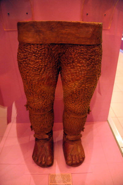 Part of a hollow ceramic sculpture of the Pipil god Xipe Totec, Carranza, Postclassic period