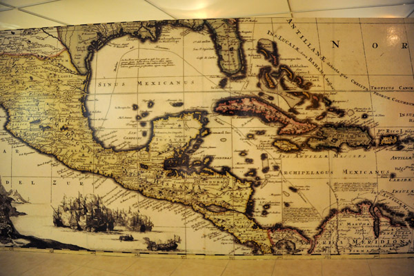 Old map of Mexico, Central America and the western Caribbean