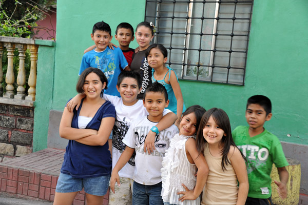 Friendly kids in the town of Copan Ruinas, Honduras