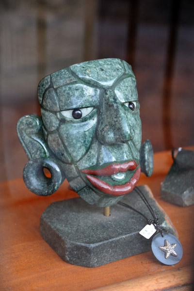 Modern reproduction of a Mayan Jade mask