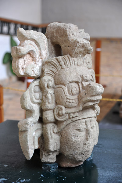 Carved head, Copan Museum