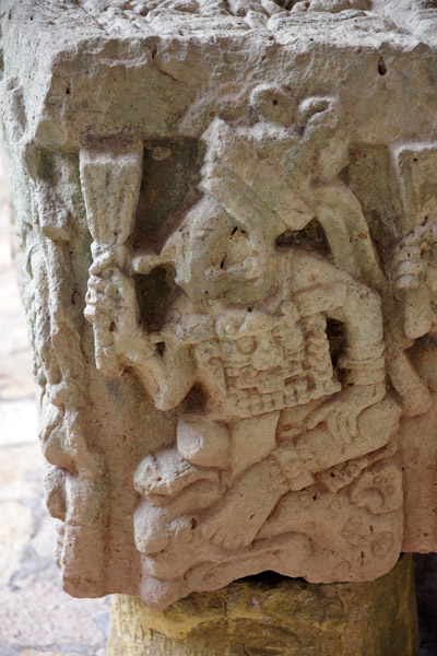 Detail of Alter Q showing one of the rulers of Copan