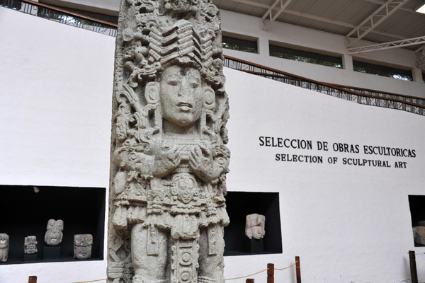 Stela A from Copan's Great Plaza portraying the 13th Ruler, dedicated in 731 AD