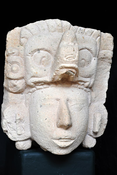 Another head from an unknown faade, Copan Museum
