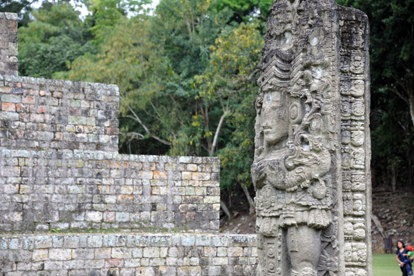 Stela A on the Great Plaza of Copan