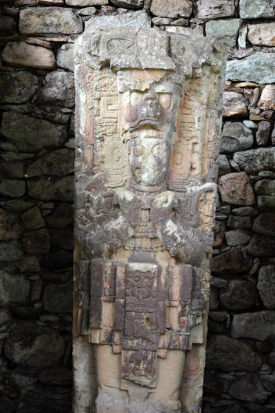 Stele I in a niche on the east side of the Gran Plaza