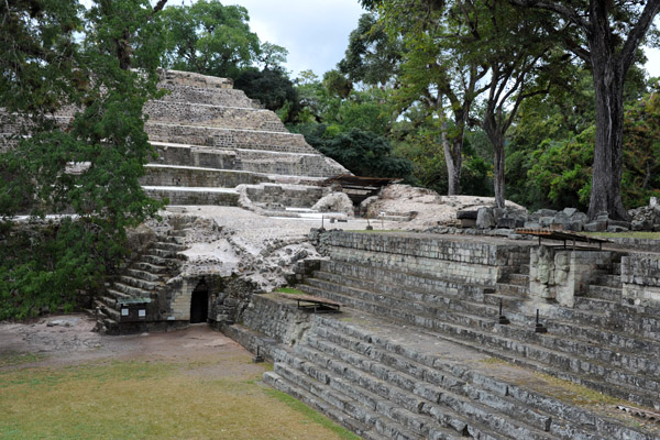Patio de los Jaguares and Temple 16 from Temple 22, Copan