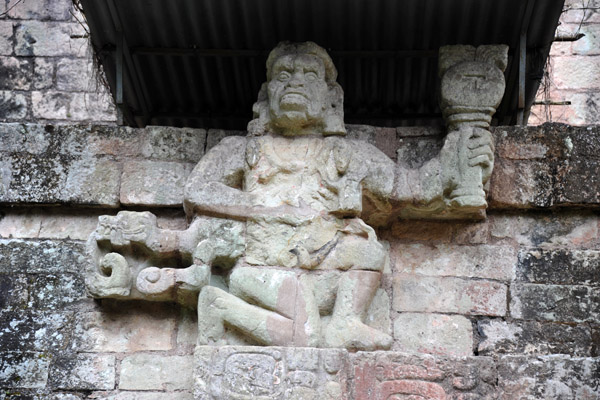 Statue on the north side of the Western Patio beneath the Temple of the Inscriptions