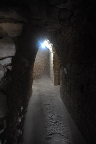 One of the archaeological tunnels exploring beneath the Acropolis