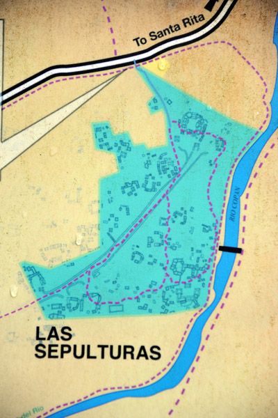 Map of Las Sepulturas, Copan