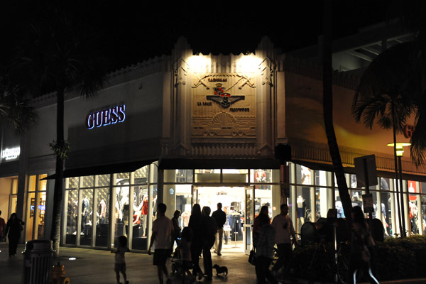 The old Cadillac dealership converted into Guess - Lincoln Road Mall