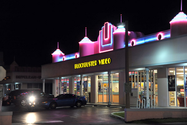 Blockbuster Video with art deco styling, Alton Road, South Beach