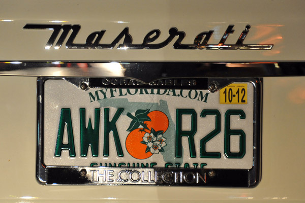 A Maserati with Florida plates, Miami Beach