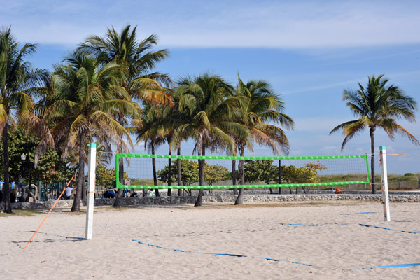 Beach Volleyball in the park along Ocean Drive