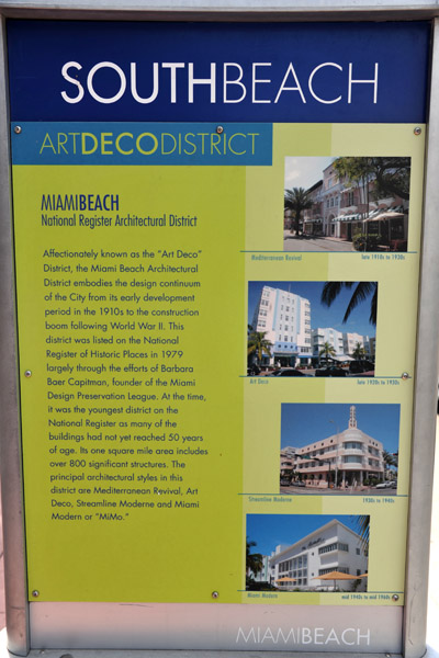 The four architectural styles of the Art Deco District