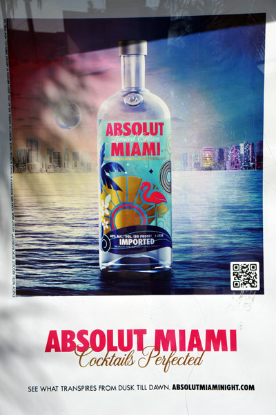 Advertisement for Miami Limited Edition Absolut
