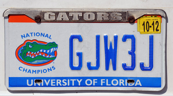 License Plate - University of Florida (Gators) National Champions
