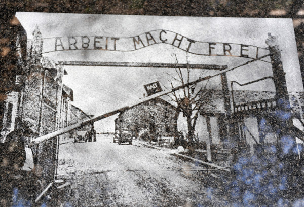The gate of Auschwitz - Arbeit Macht Frei