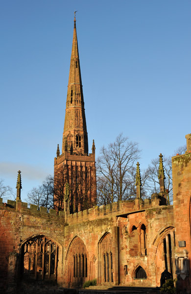 Cathedral with the spire of Trinity Church