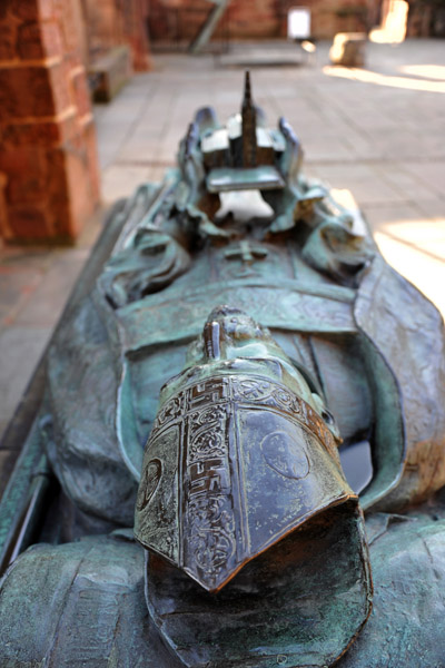 Bishop's tomb, old Coventry Cathedral