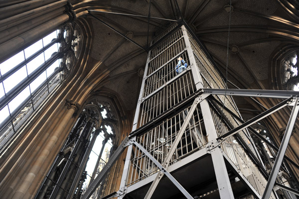 Climbing the tower of Cologne Cathedral