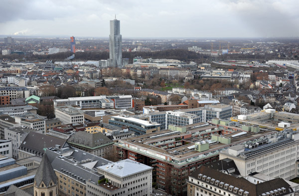 View to the northwest with the 148m KlnTurm at Media Park