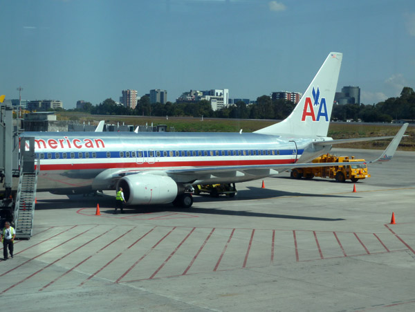 My ride to Miami, American Airlines 737 at GUA