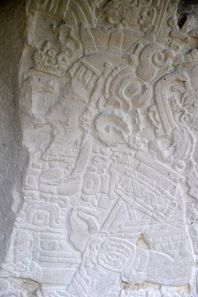 One of the better preserved stelae on the Gran Plaza