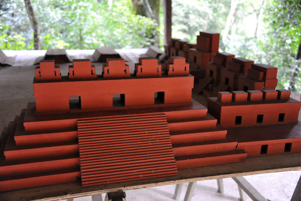 Model of the palace at the south end of the Plaza of the Seven Temples