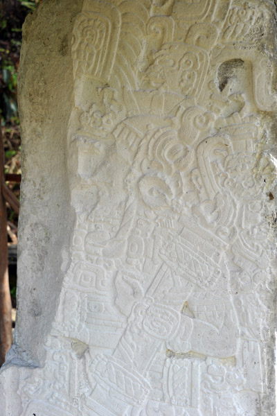 Stela at the base of the Northern Acropolis, Tikal