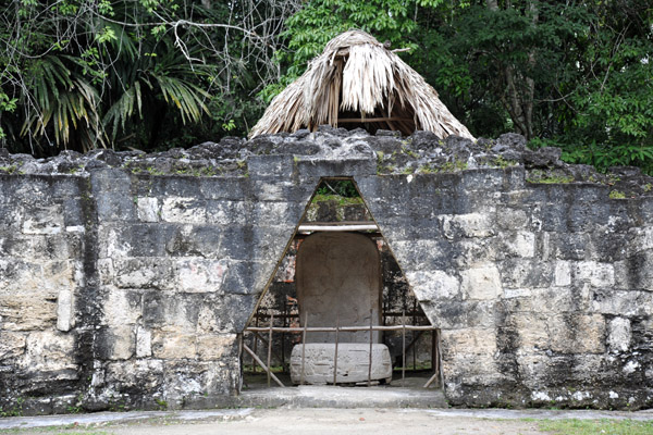 Well preserved entryway leading to a stela and altar, Complex Q