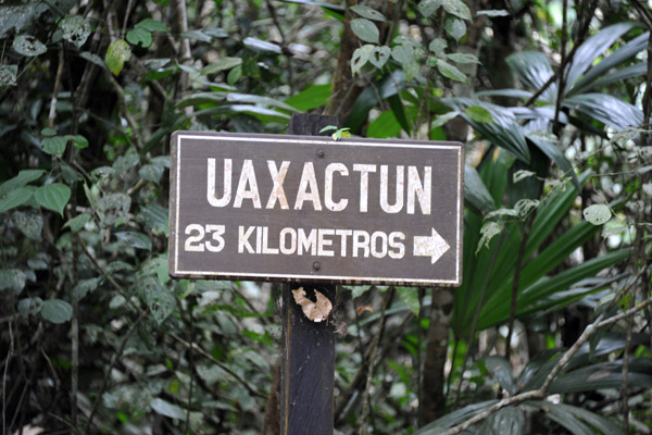 Road leading to the neighboring ruins at Uaxactun, 23km north of Tikal