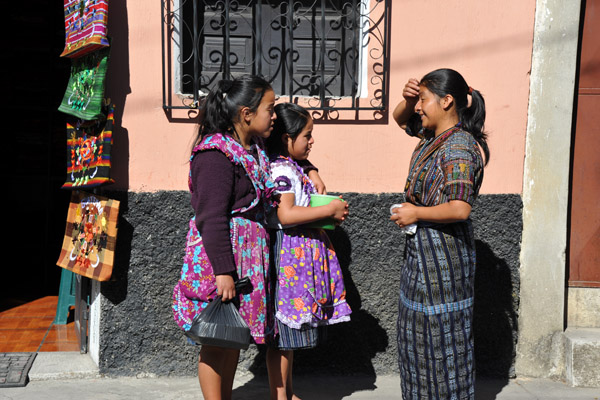 Girls in traditional clothing, Chichcastenango