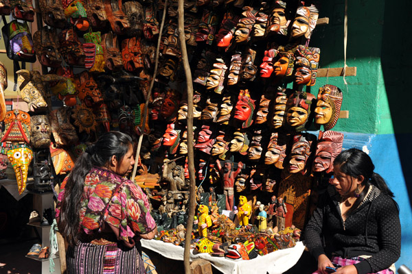 Wooden masks - Chichcastenango Market