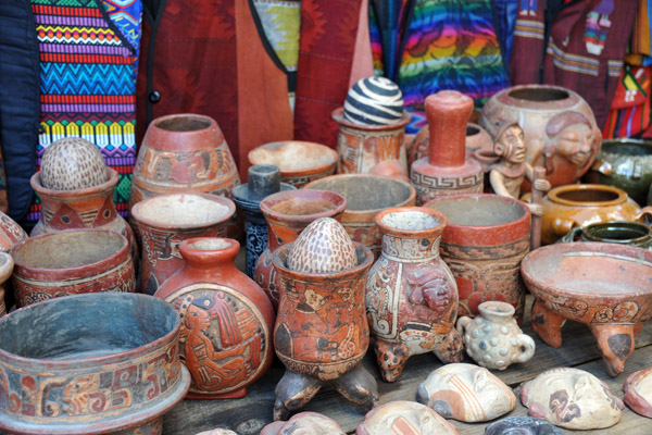 Painted pottery - Chichicastenango Market